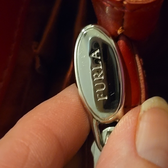 FURLA red leather handbag - Picture 11 of 11